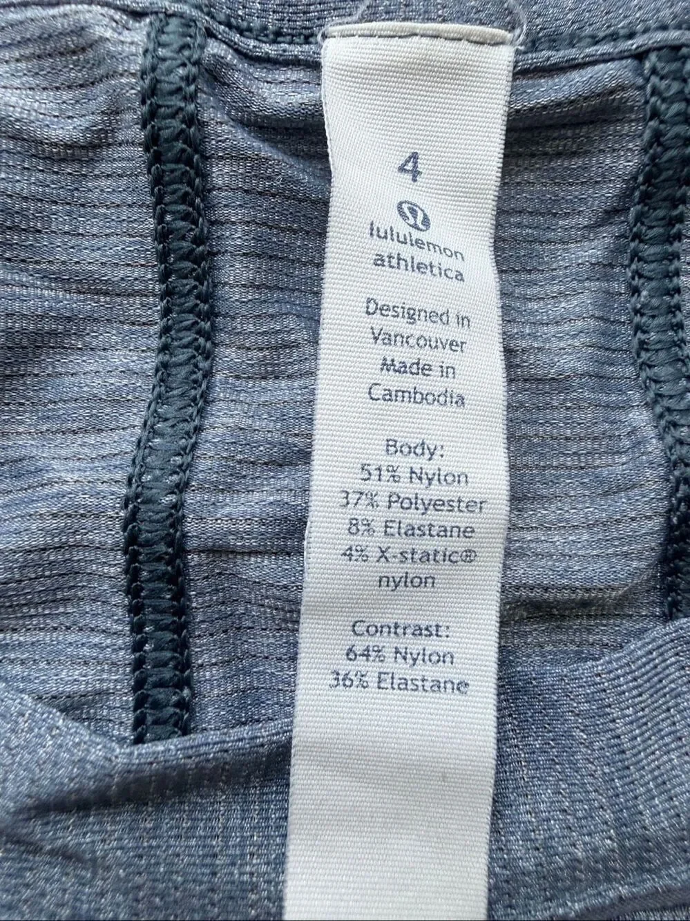 Lululemon Open-Back Cropped Training Tank Top Gray Heathered Size 4 Athletic